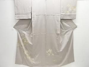 金彩松に松ぼっくり模様刺繍一つ紋訪問着